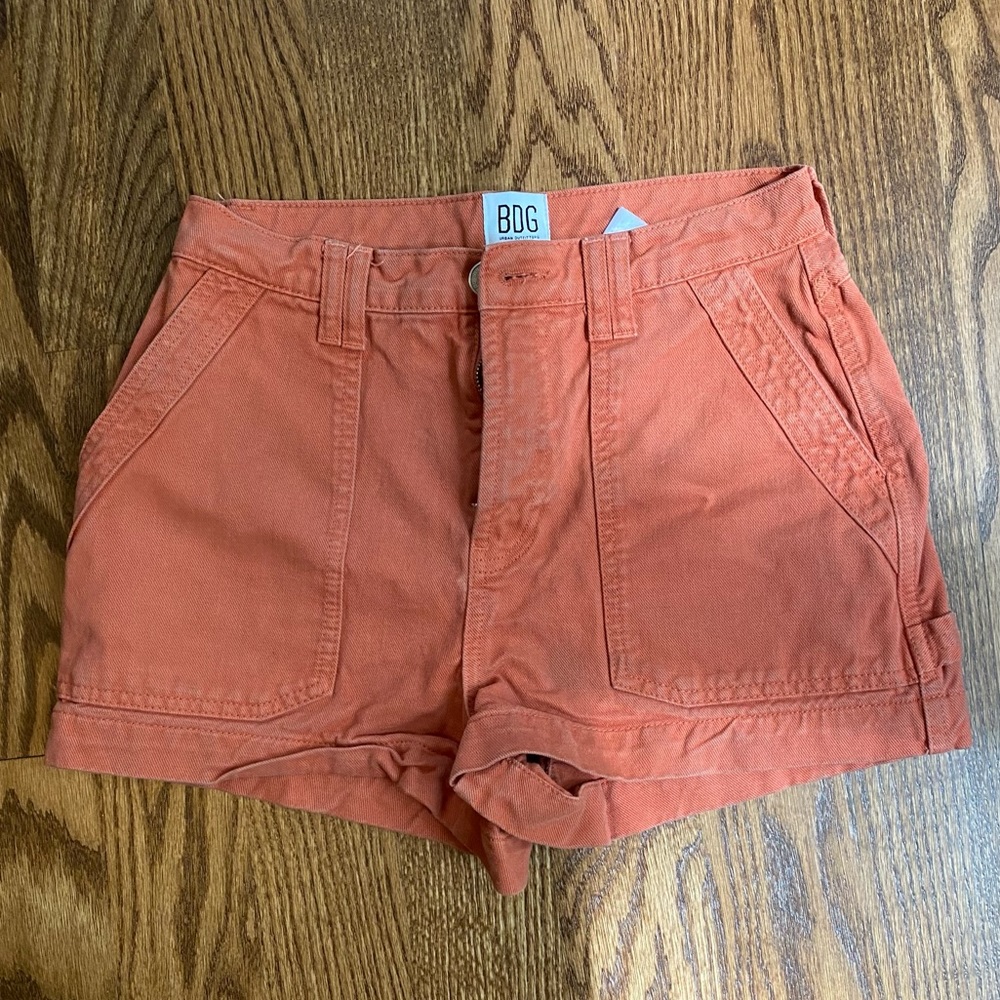 BDG Orange Carpenter Shorts